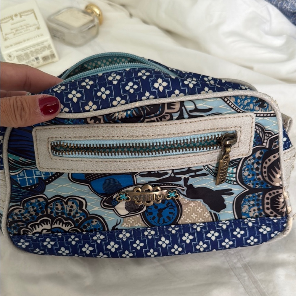 Oilily Blue Floral Women's make-up Bag